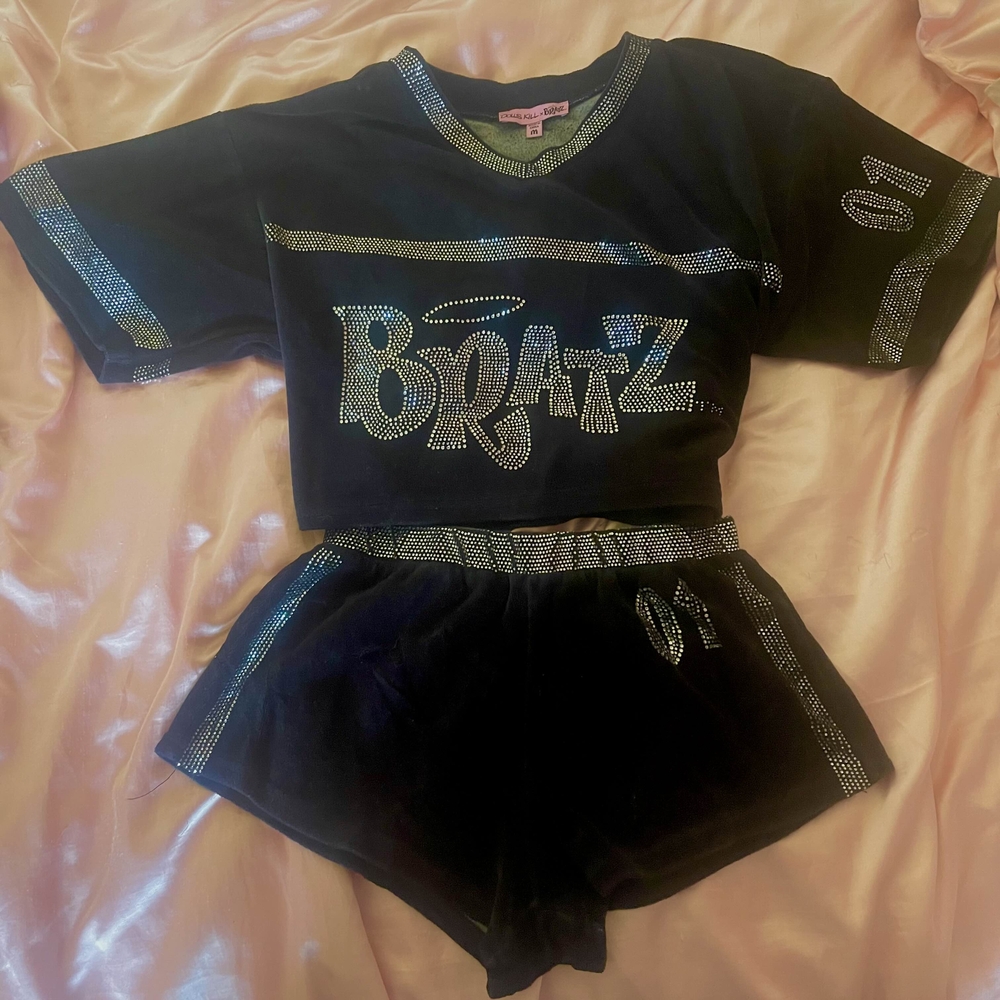 Dolls Kill x Bratz Velour Shirt and Shorts Set